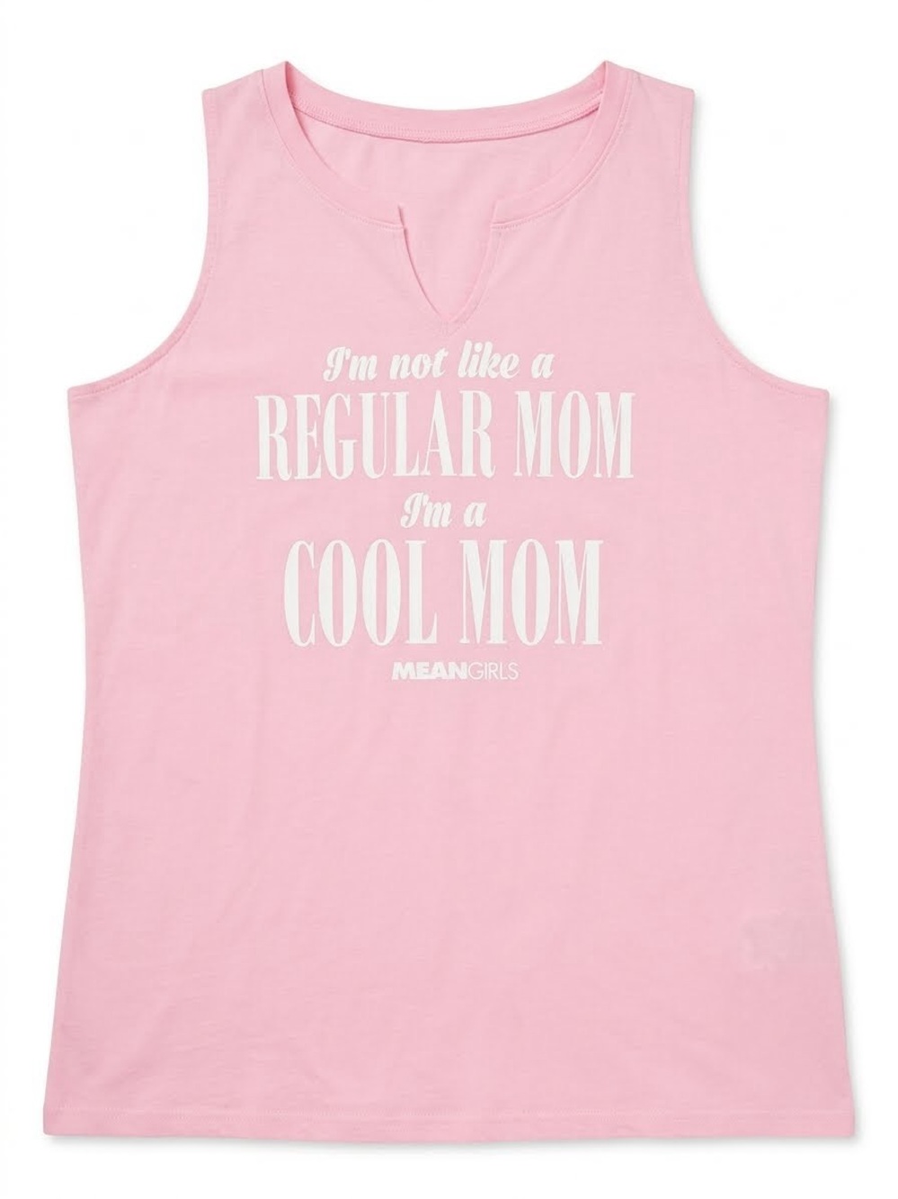 Mean Girls Merch I'm a Cool Mom Tank Top Pink Shirt Plus Size 2X Y2K Streetwear